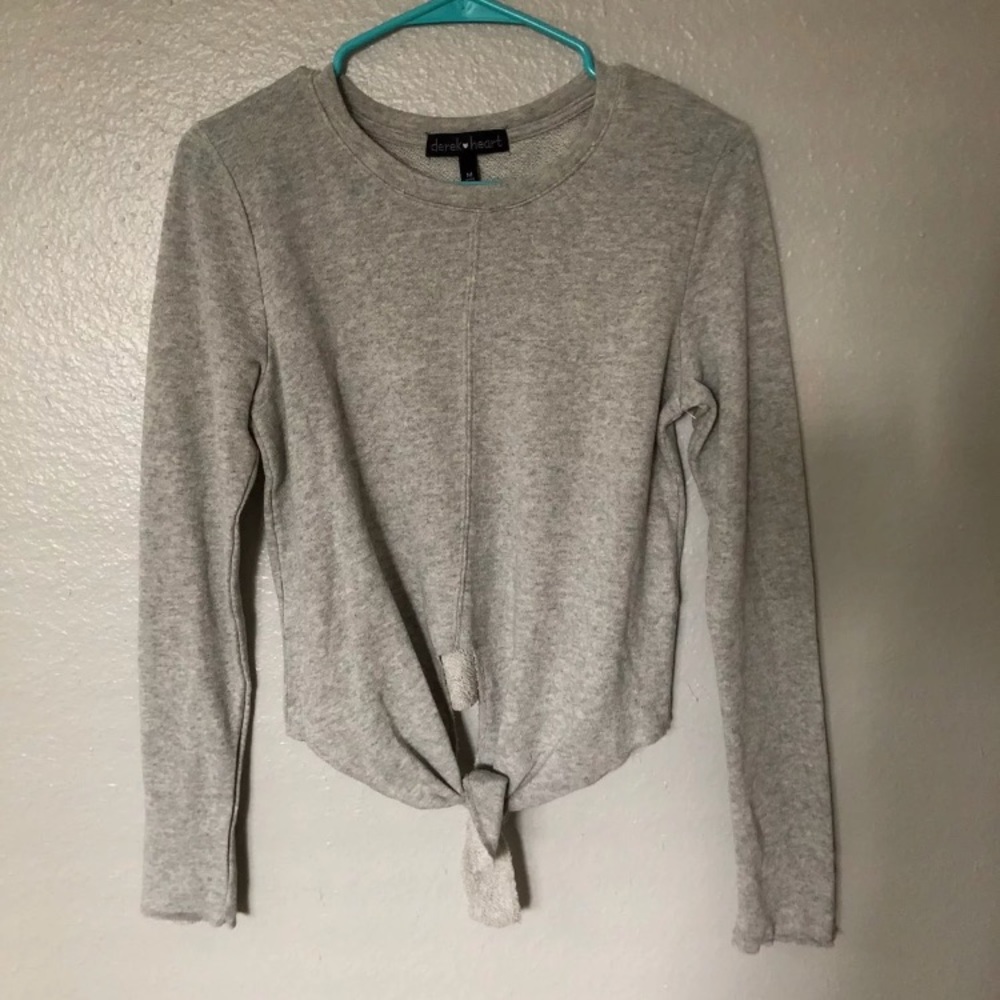 Gray cropped sweater